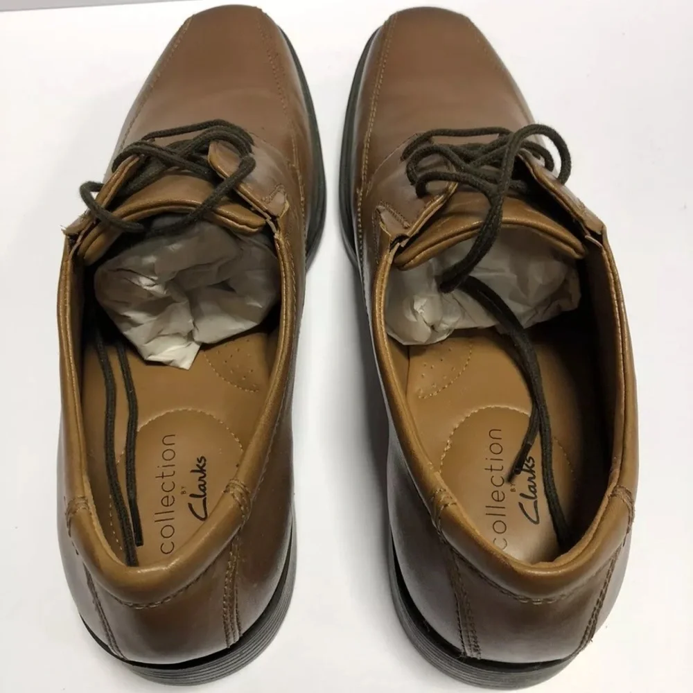 Clark’s Men’s Tilden Walk, Brown Leather Oxford, Size 9.5 M.